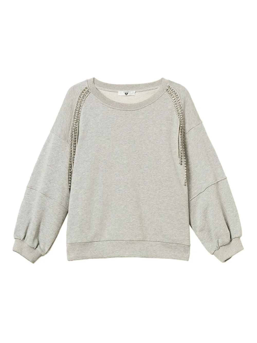 

Толстовка со стразами TWINSET, серый