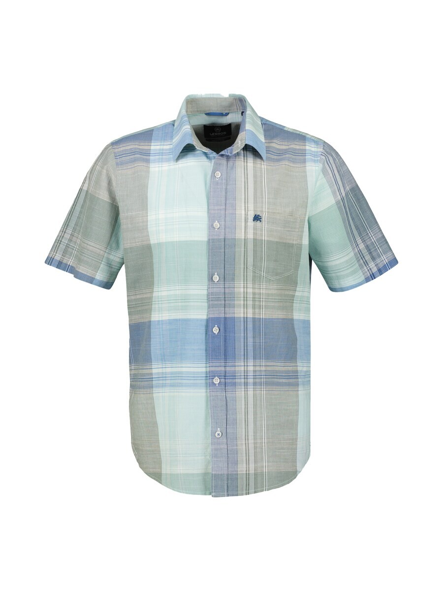 

Клетчатая рубашка LERROS Regular fit Button Up Shirt, цвет azure/light blue