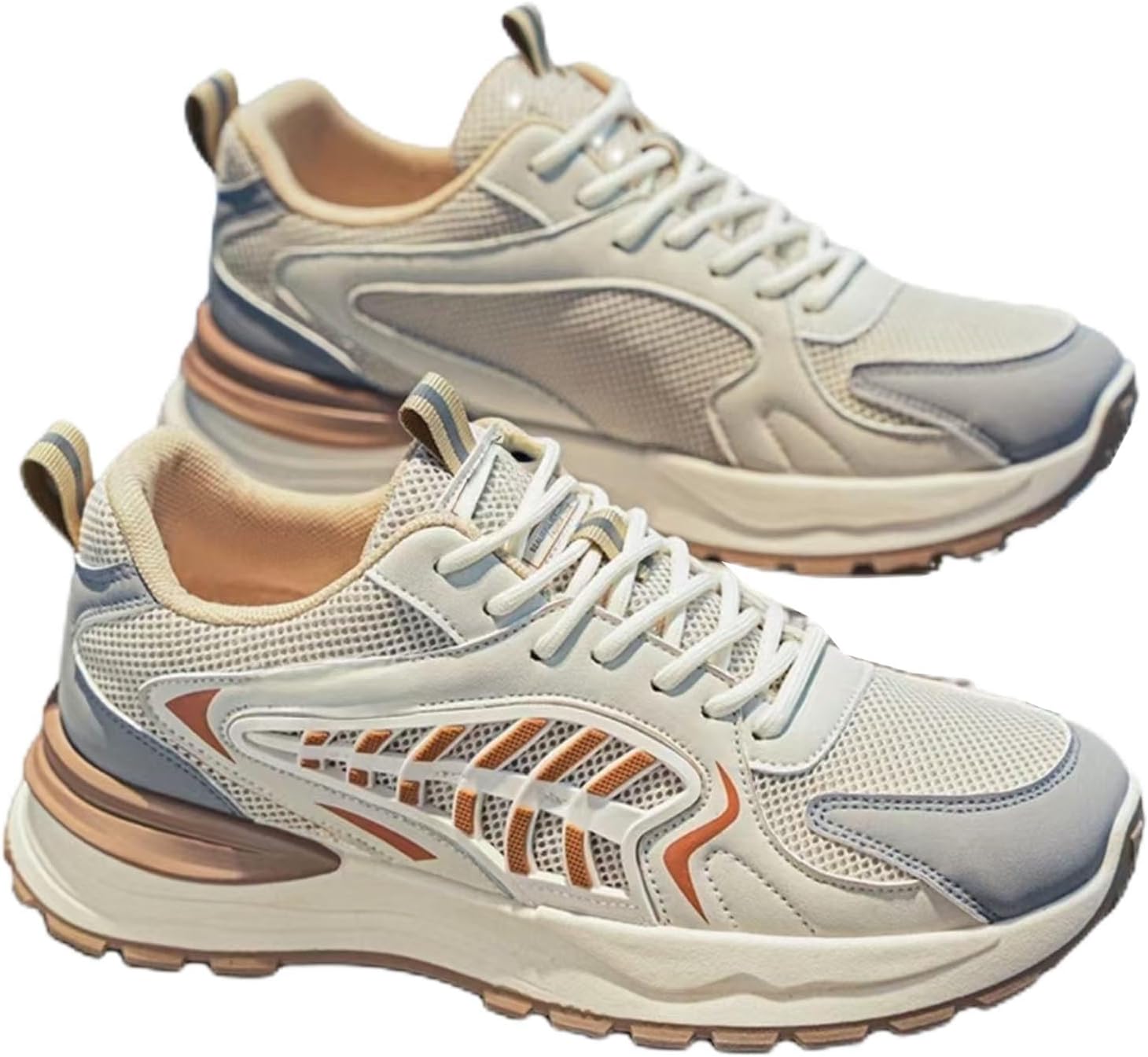 

Мужские баскетбольные кроссовки; легкие нескользящие кроссовки для уличного спорта, дышащие теннисные кроссовки с амортизацией и обувь Generic, оранжевый