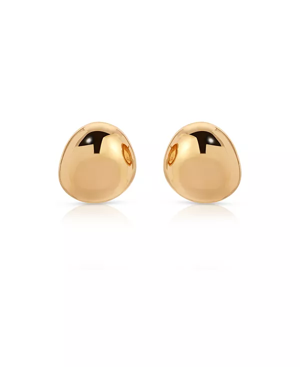 

Серьги-Гвоздики с полированной галькой Ettika, gold