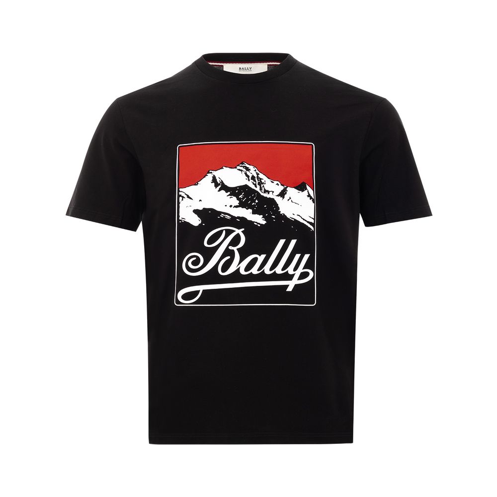

Черная хлопковая футболка Bally