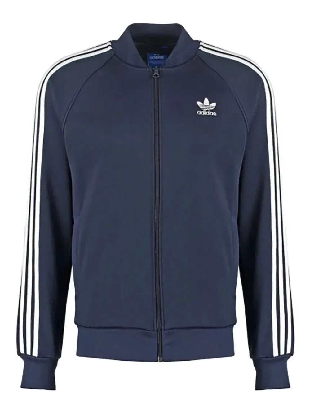 Спортивная куртка Superstar с полосатыми рукавами Adidas, синий