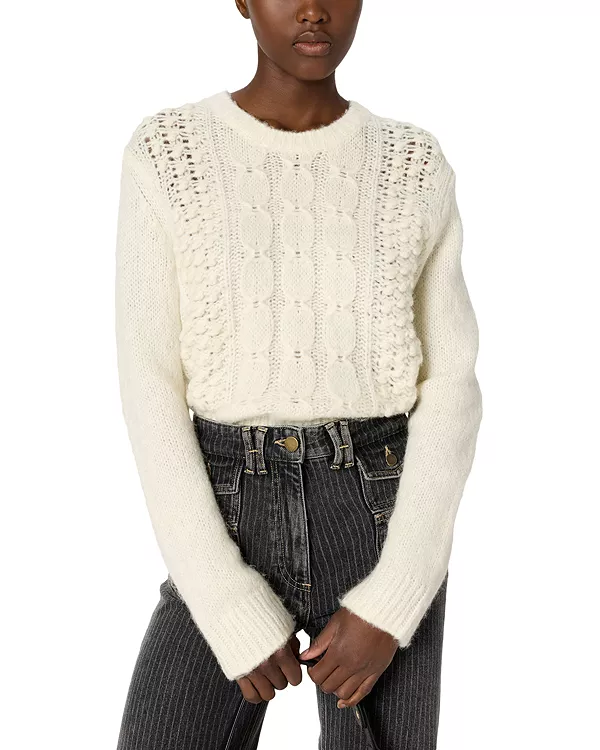 

Вязаный свитер Esperanza с текстурной отделкой Gerard Darel, белый