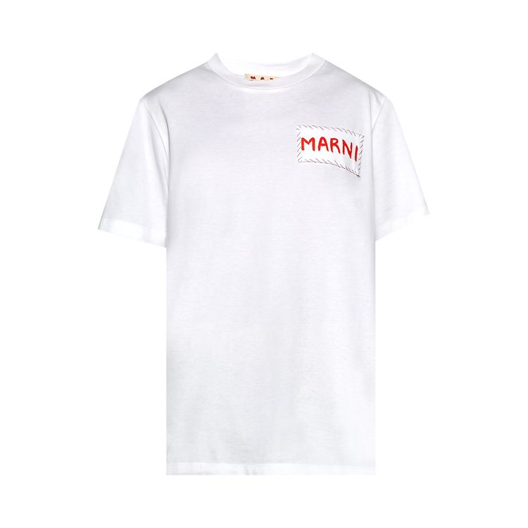 

Футболка Marni Patch T-Shirt 'Lily White', белый