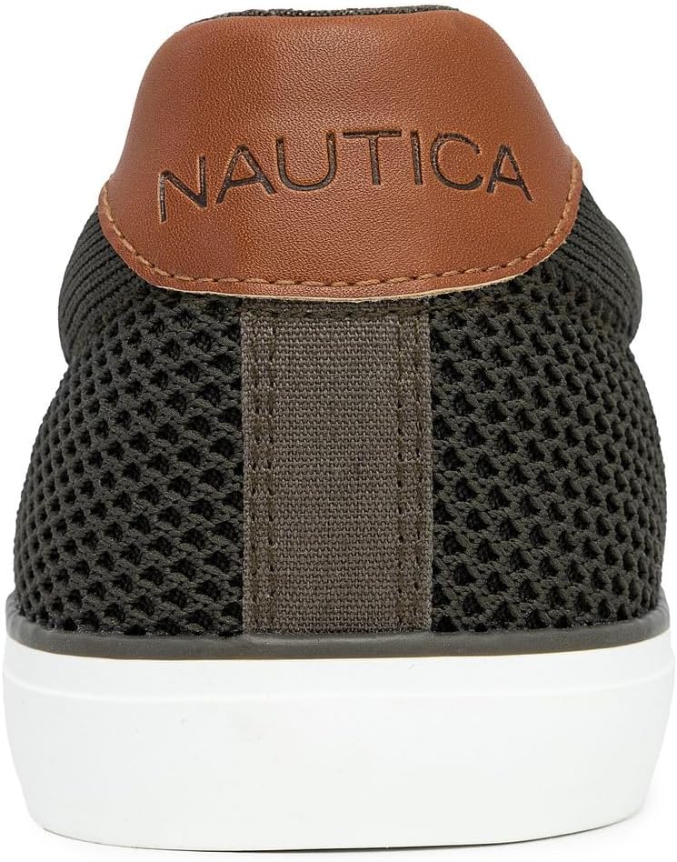 Мужские слипоны Nautica - дышащие повседневные кроссовки из трикотажа, легкие и удобные модные лоферы - Kotor, Olive — фото 3