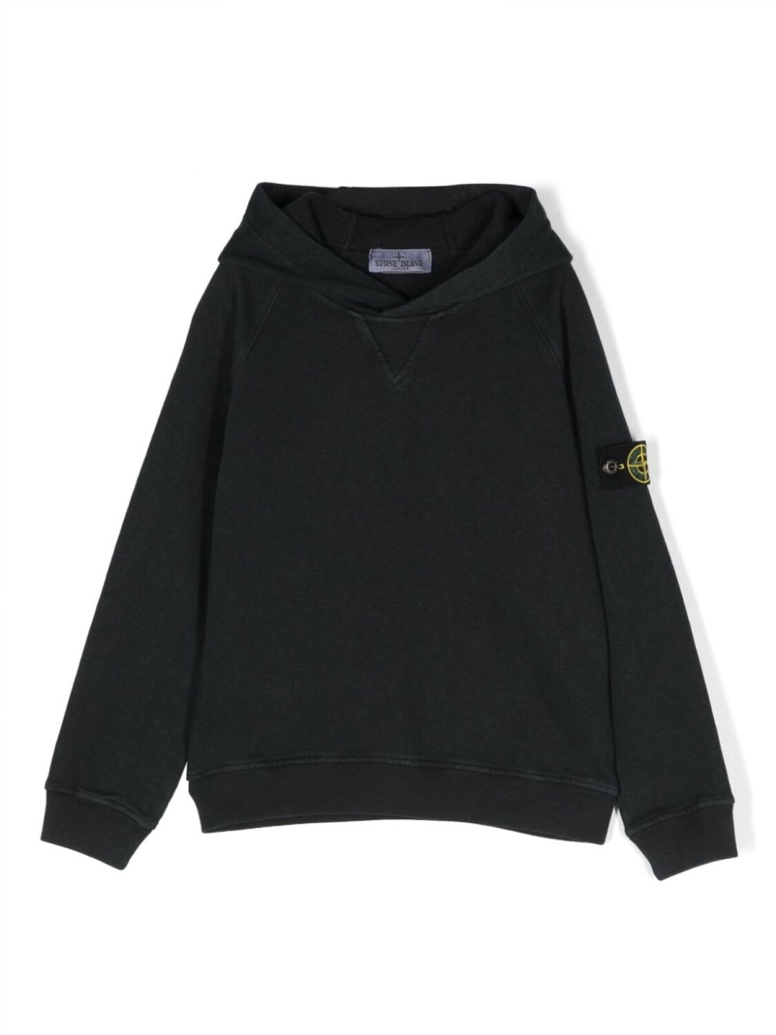 

Stone Island Junior худи с нашивкой-логотипом, черный