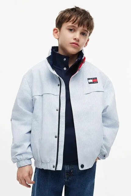 Куртка короткая с полосками модель Tommy Hilfiger, белый