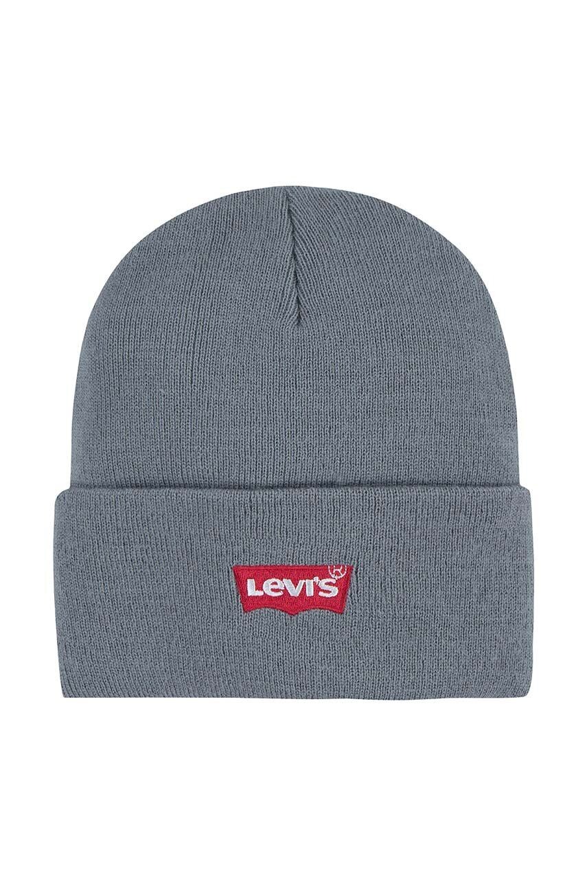 

Детская шапка Levi's LAN LEVI'S CORE BATWING BEANIE, серый