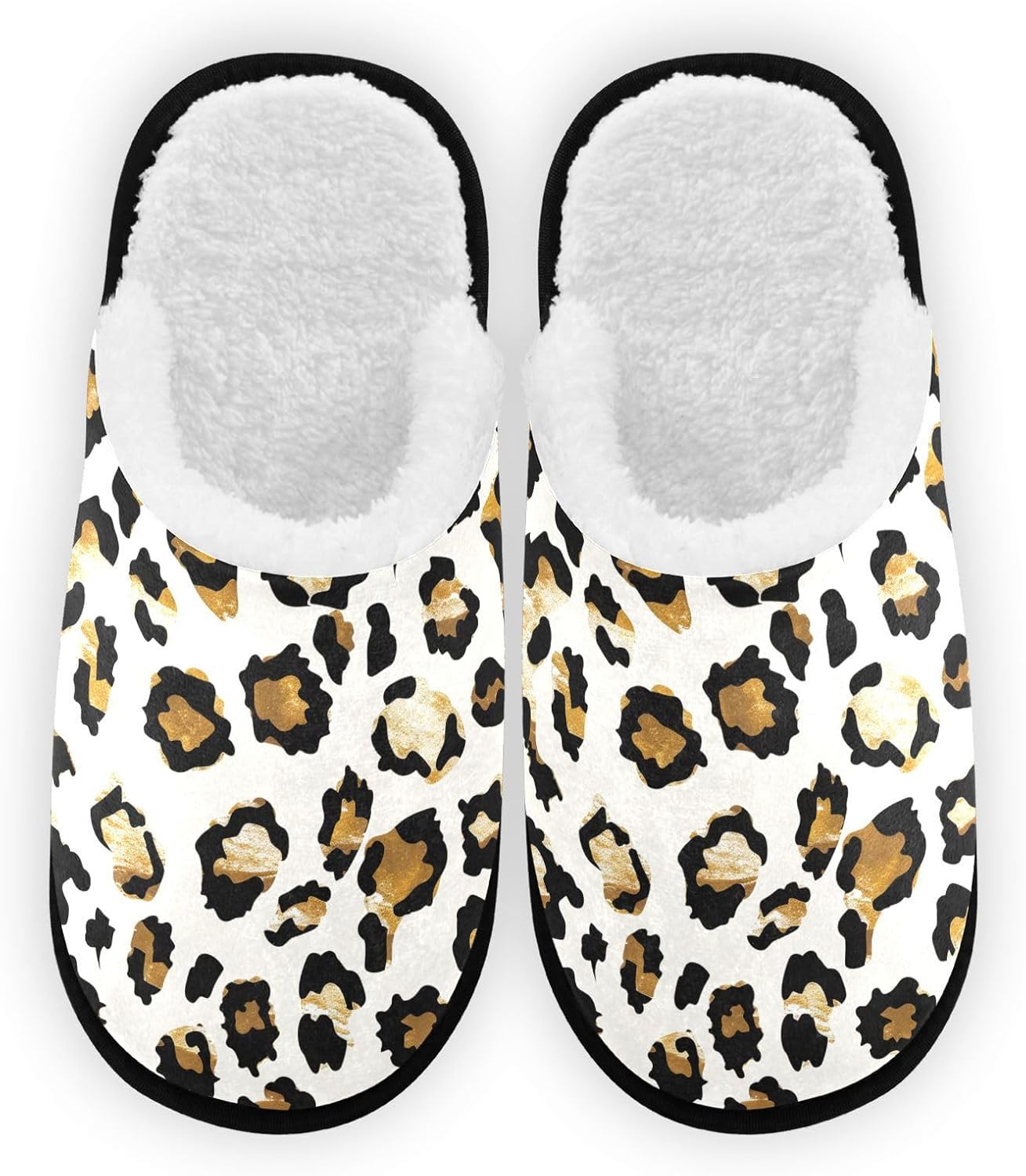 

Мягкие тапочки FENOCHE с леопардовым принтом для женщин и мужчин, теплые, удобные, для путешествий и СПА, нескользящие домашние тапочки, Multicolor