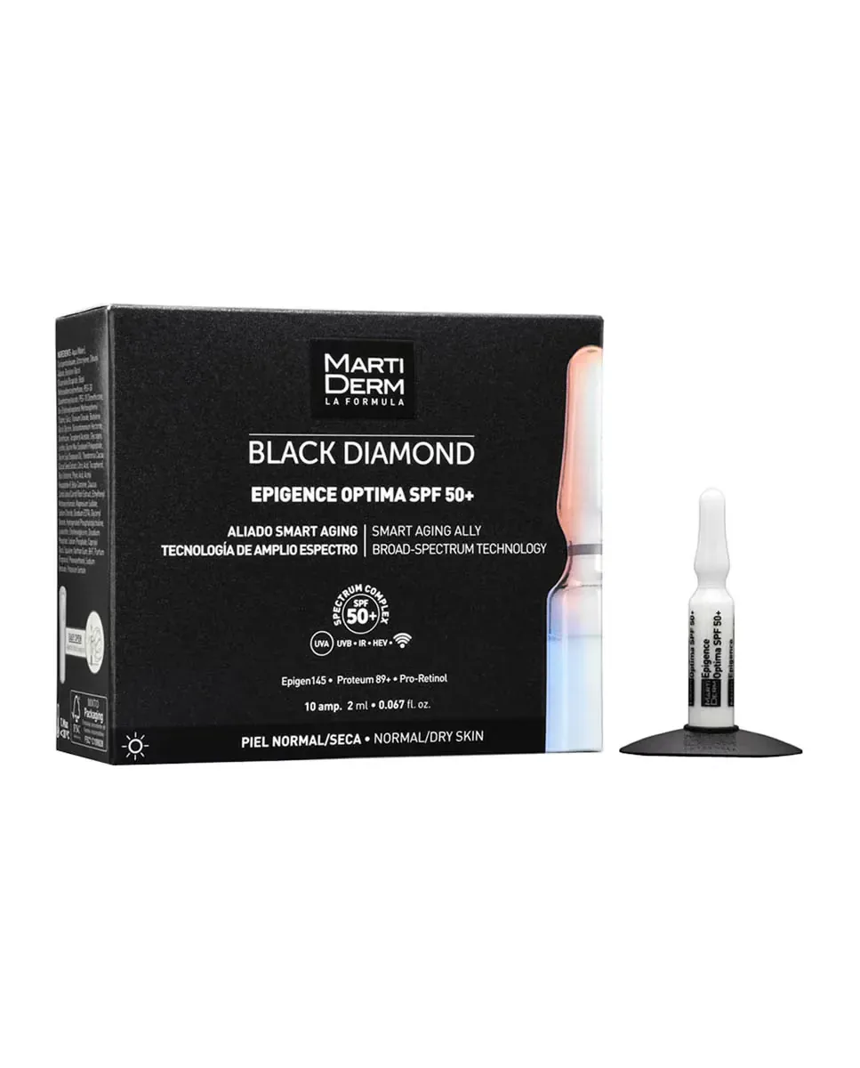 Сыворотка MartiDerm — 10 антивозрастных Ампул Epigence Optima SPF + Black Diamond