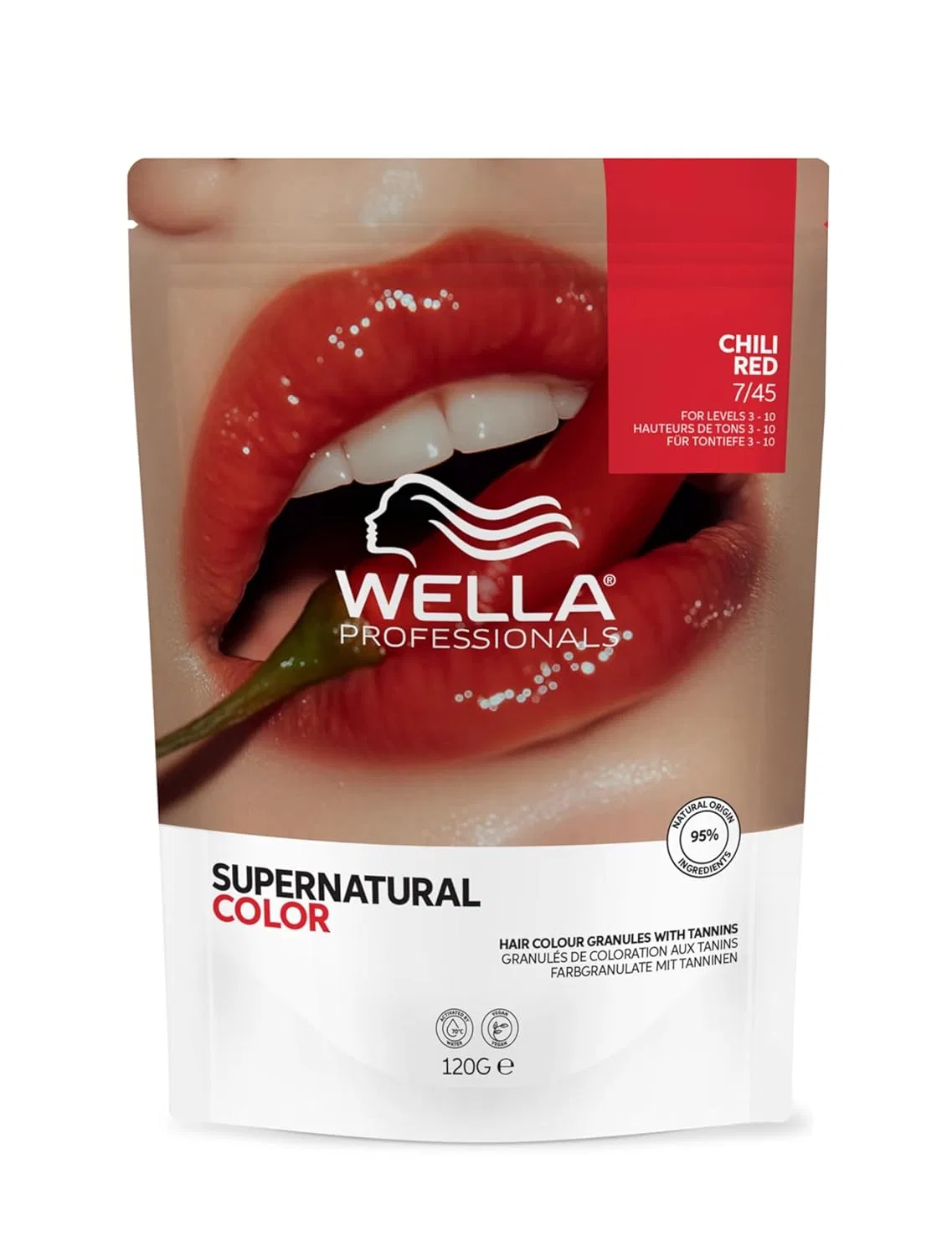 Профессиональная краска для волос «Supernatural Color 7/45 Chili Red» от Wella Wella