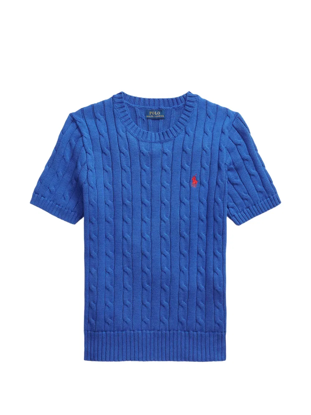 Футболка с короткими рукавами и косами Polo Ralph Lauren, синий