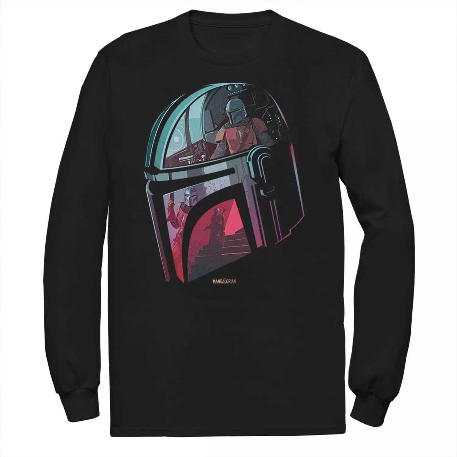 

Мужская футболка с отражающим шлемом The Mandalorian Helmet Licensed Character