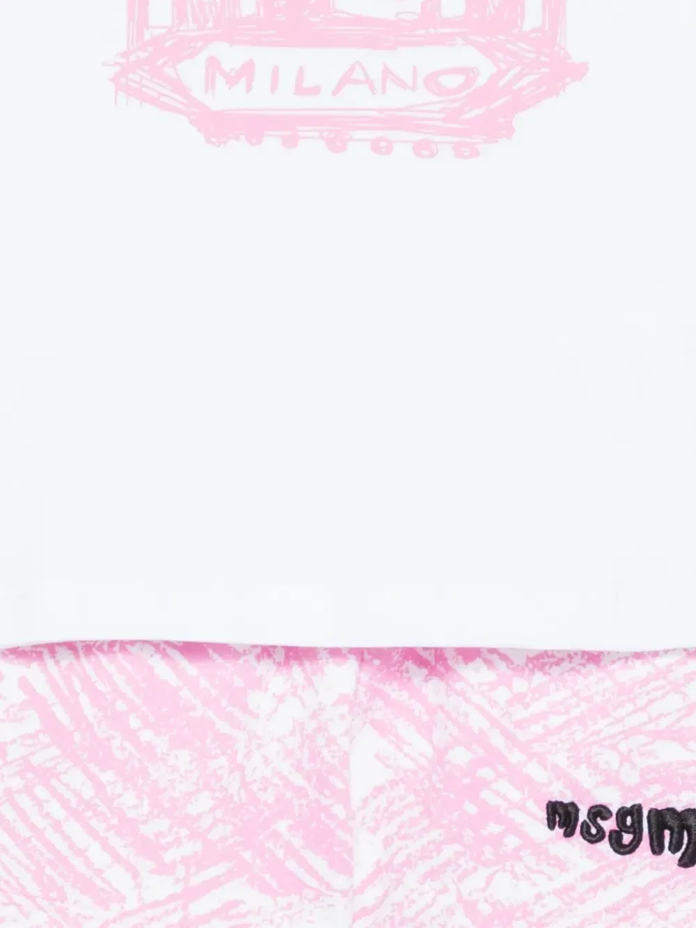 Комплект из футболки и шорт с логотипом Msgm Kids, белый — фото 3