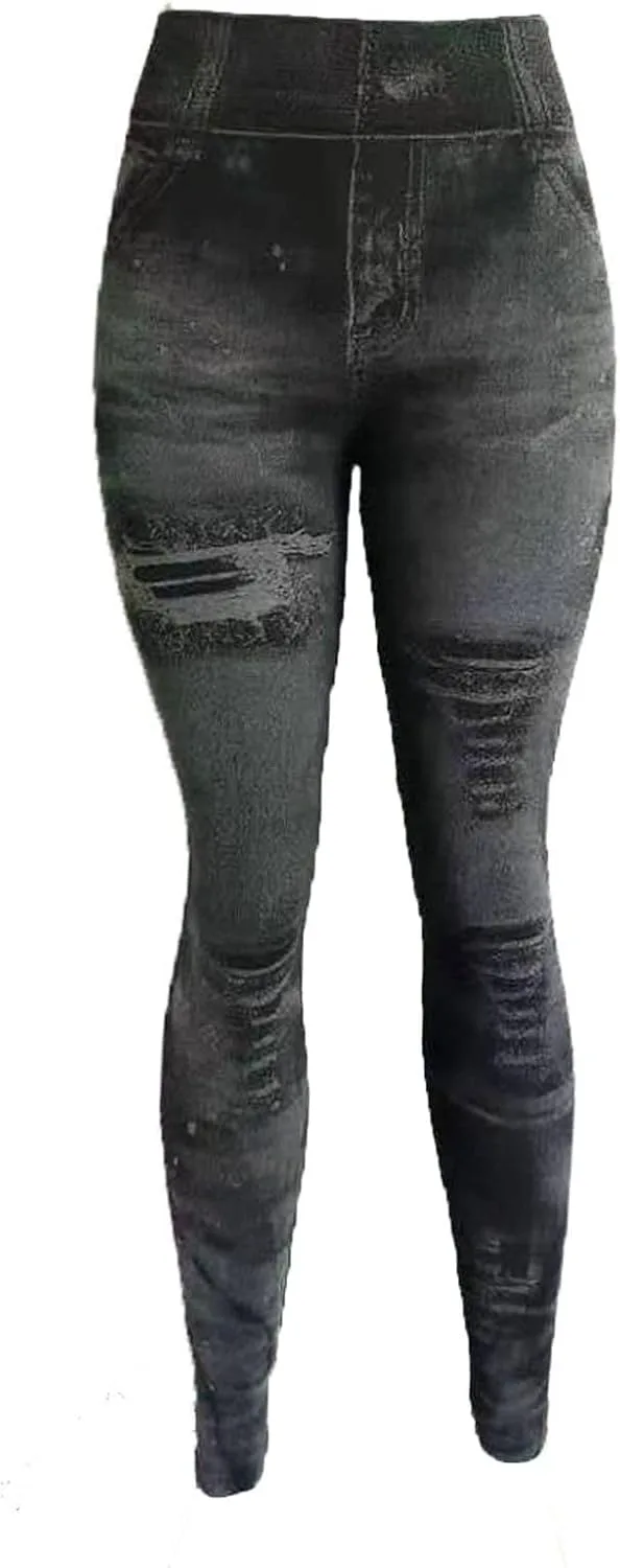 

Женские джинсы-леггинсы с высокой талией, утягивающие и подтягивающие