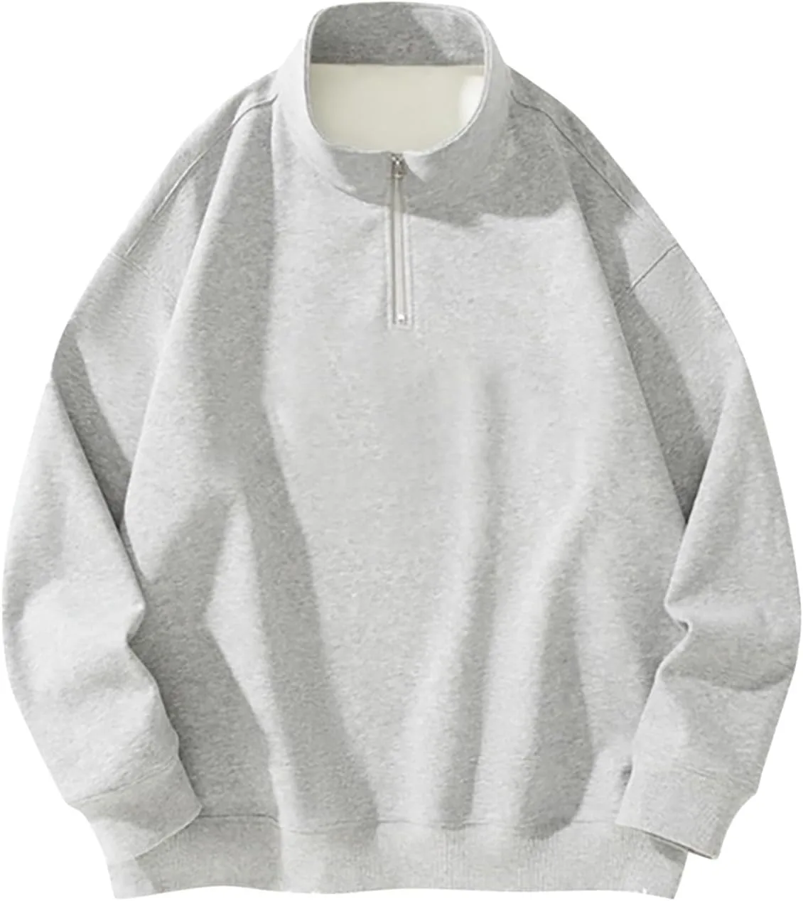 

Свитшот мужской Trendy 2024 с воротником стойкой и молнией на четверть