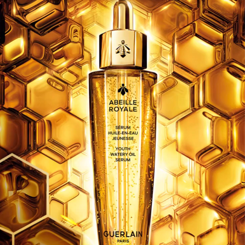 Наборы для ухода за кожей Fourth Generation Original Bee Royal Water с двумя тюбиками сывороток: подтягивающие, увлажняющие и восстанавливающие Guerlain, three-piece set: revival honey 50ml+essence 150ml+dual-effect serums 50ml — фото 4