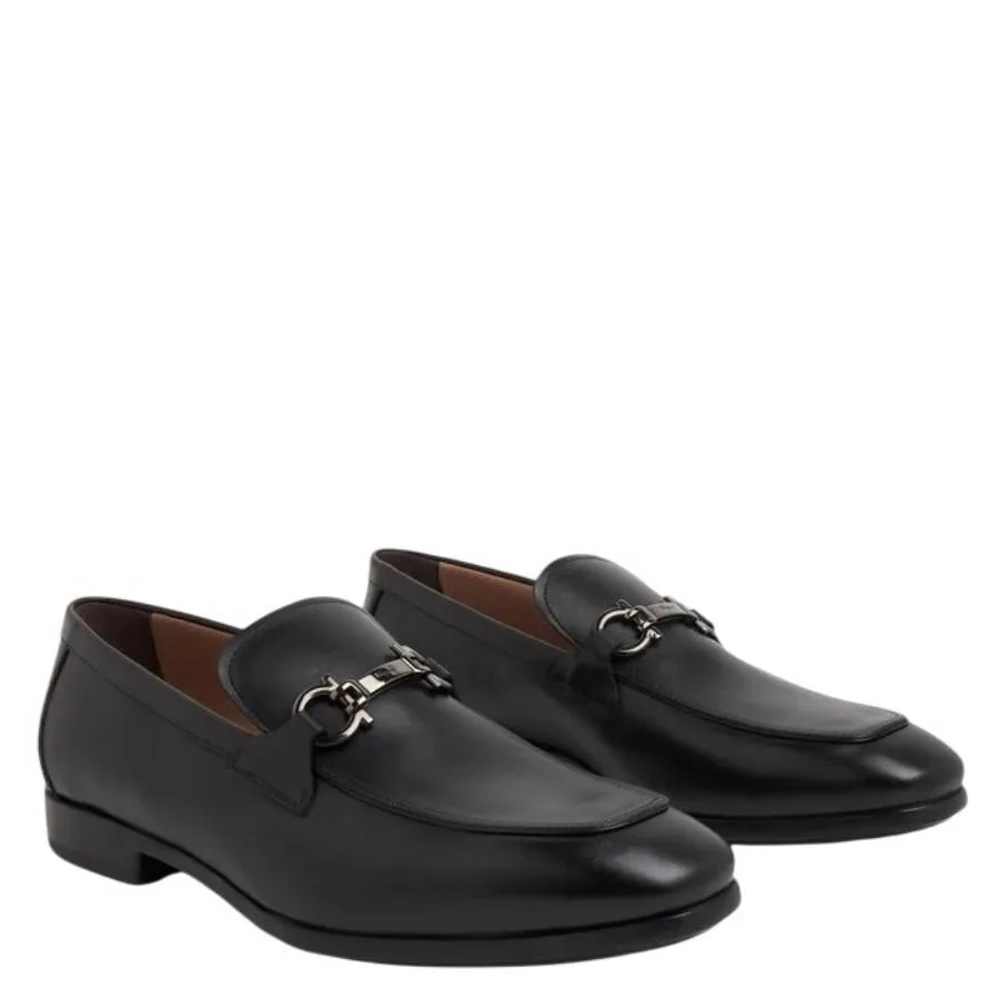 Мокасины Ferragamo Riley Gancini с орнаментом, черный — фото 2