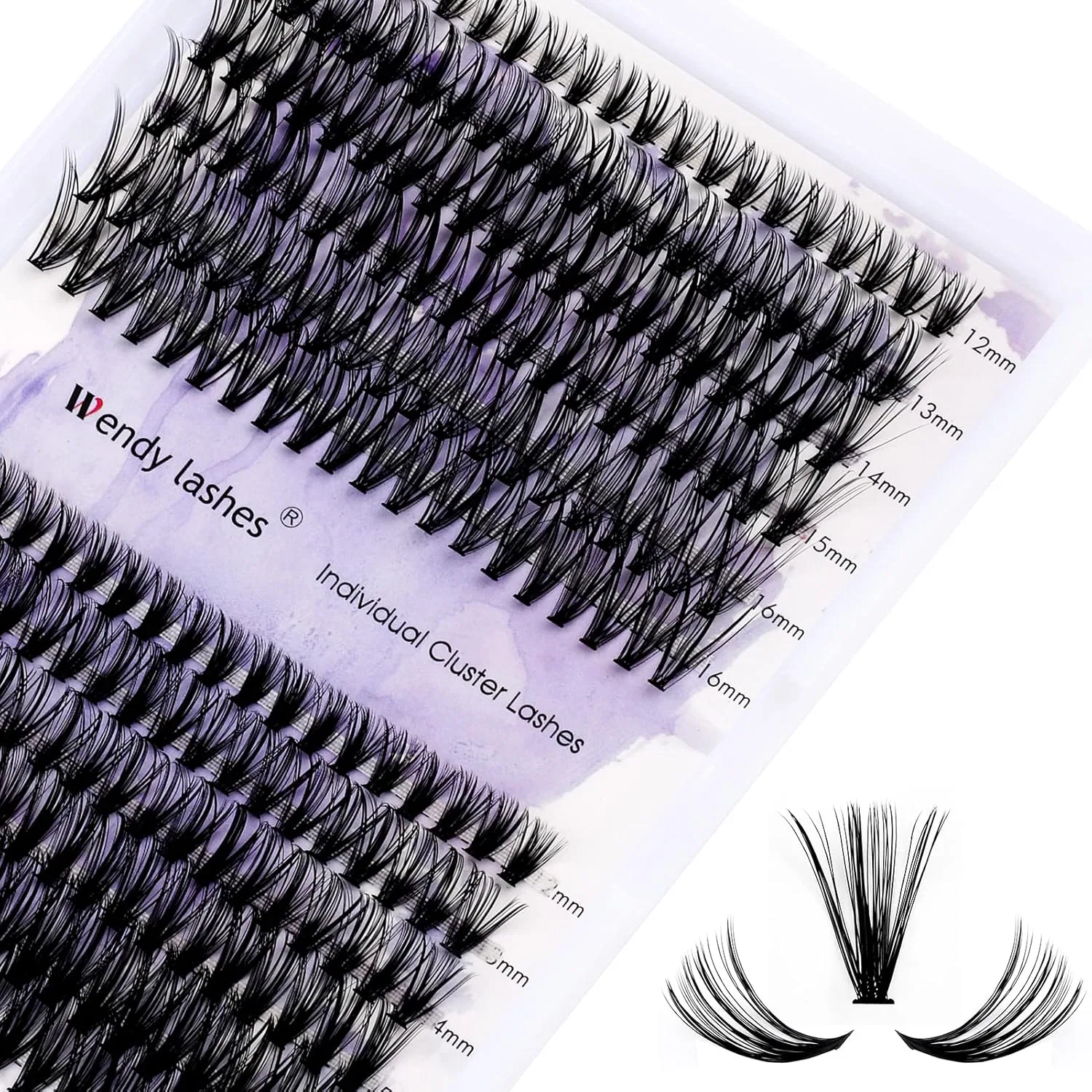 Набор накладных ресниц-пучков для наращивания Wendy Lashes, 30+40D-Rr