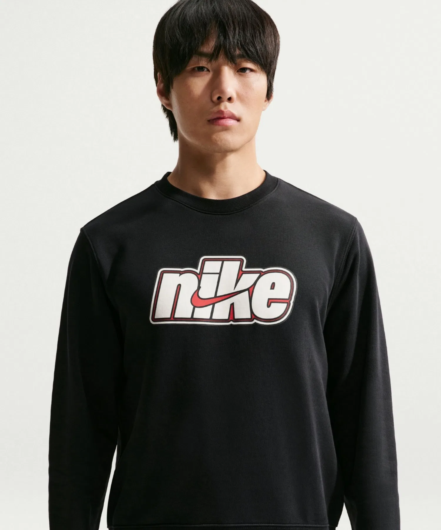 Мужская толстовка Nike Sportswear Club с круглым вырезом из французской махровой ткани IF0698-010, черная.