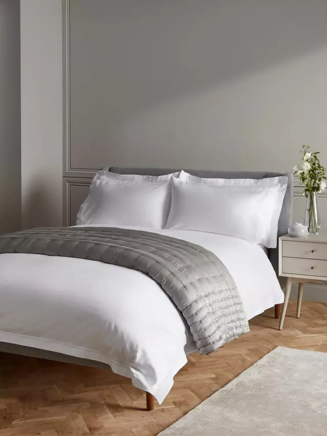 

Постельное белье John Lewis Double Stitch 800 Thread Count Egyptian Cotton, белый