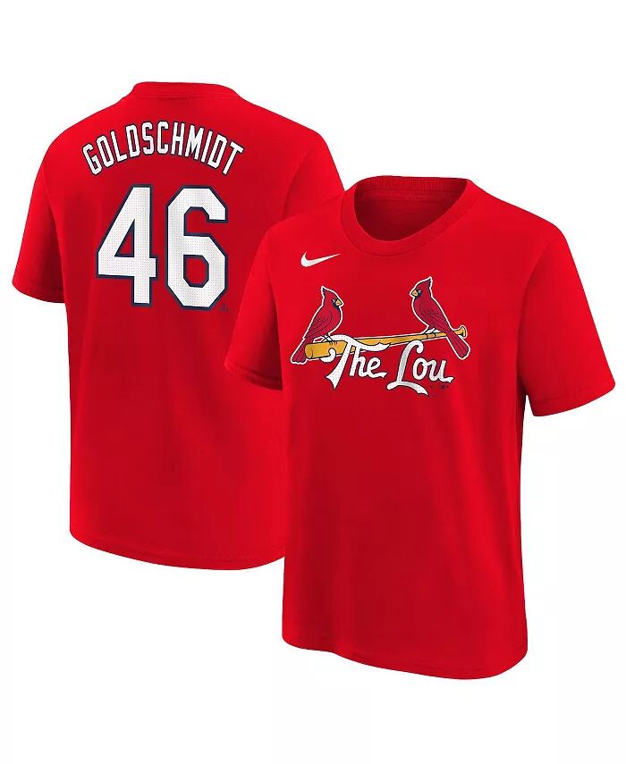 

Футболка с именем и номером Пола Голдшмидта из команды Big Boys and Girls Red St. Louis Cardinals 2024 City Connect Nike