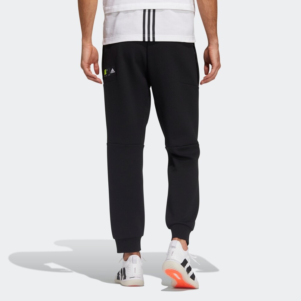 Трикотажные спортивные штаны мужские черные Adidas, черный — фото 4