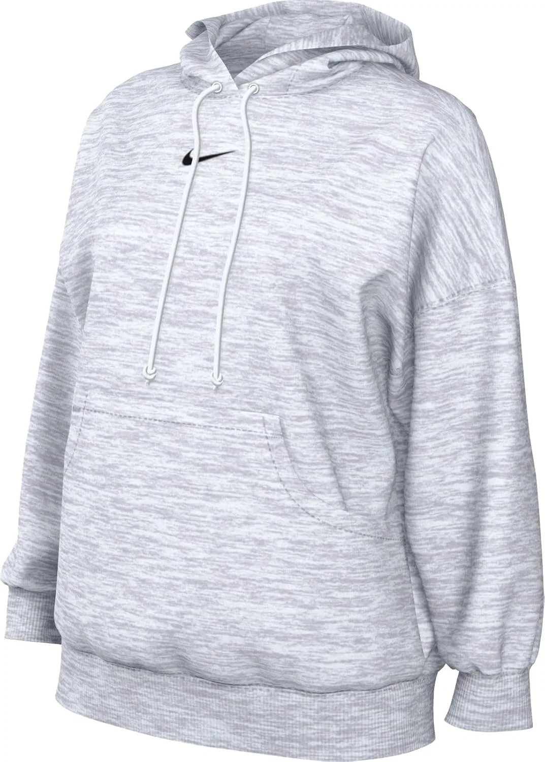Худи Nike Women's Sportswear Phoenix Fleece Oversized Pullover, Birch Heather/Black
