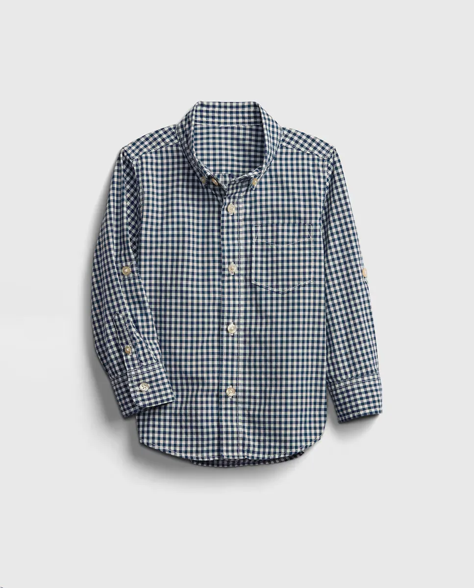 

Клетчатая рубашка для мальчика Gap, синий