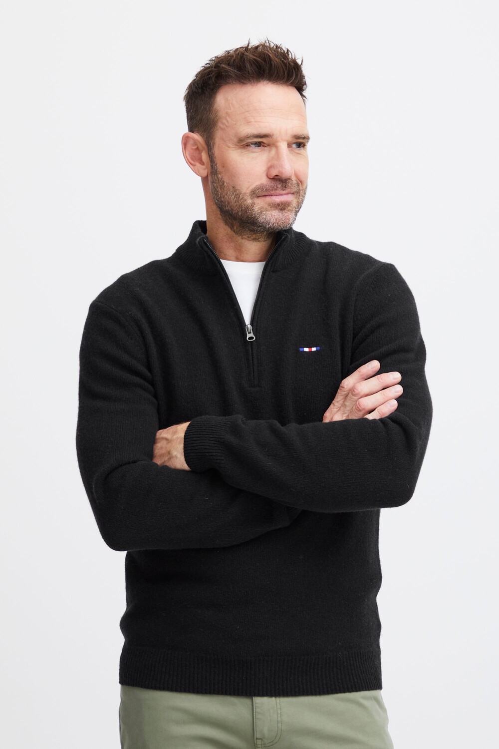 

Пуловер FQ1924 Troyer KyleFQ Halfzip, черный