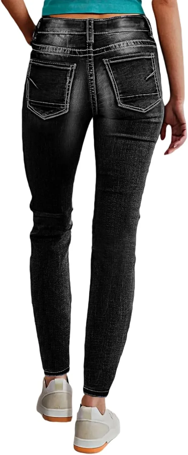 

Женские джинсы Stretchy Curvy Slim Fit с высокой посадкой и эффектом подтяжки Cuyulitcik