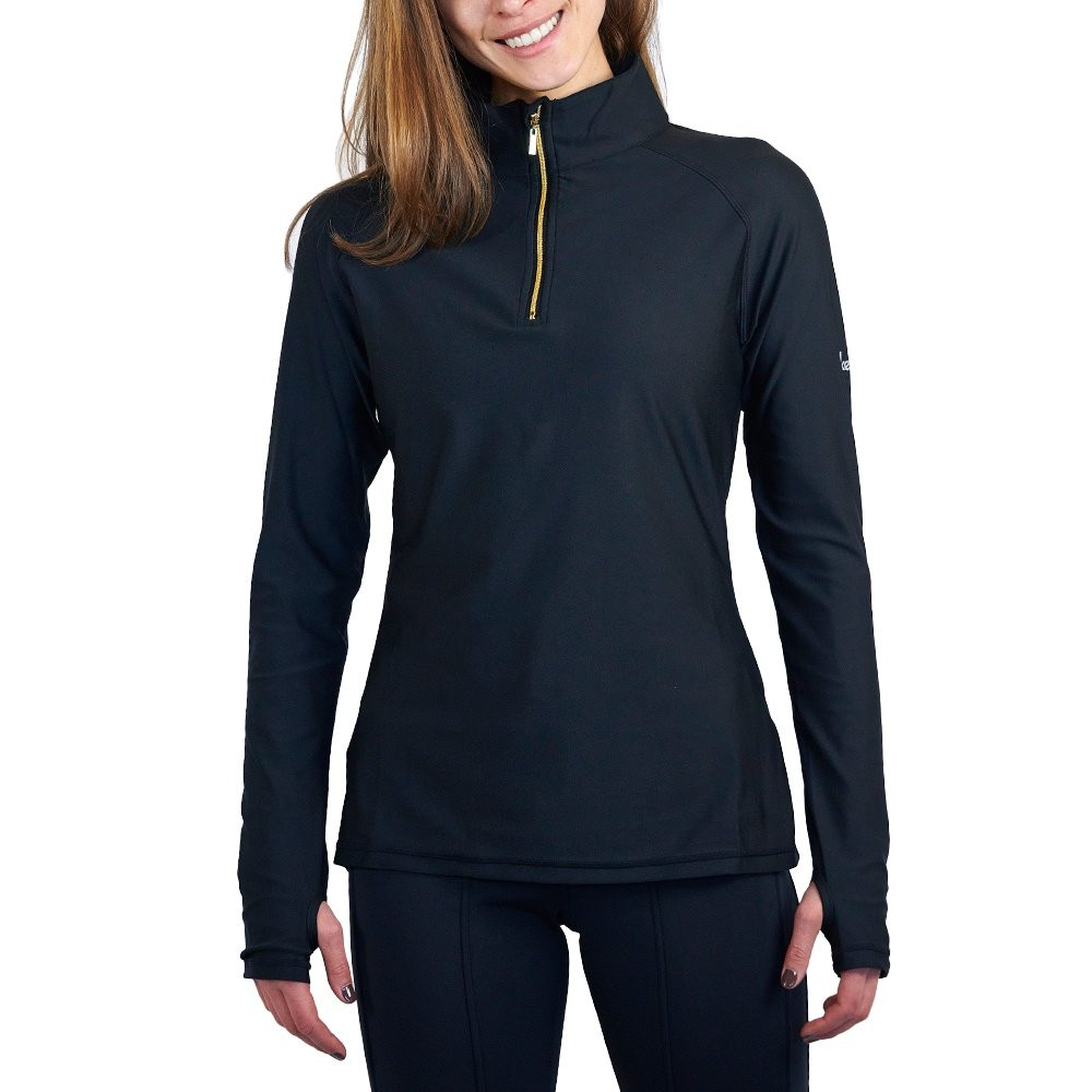 

Водолазка Skea Andy с застежкой-молнией на четверть длины (женская), Black/Gold