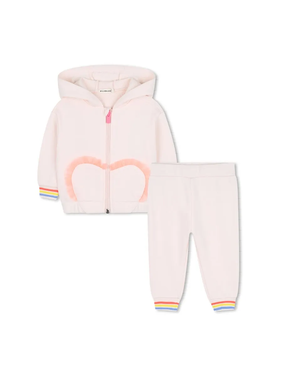 

Розовый хлопковый комплект для малыша Billieblush, светло-розовый