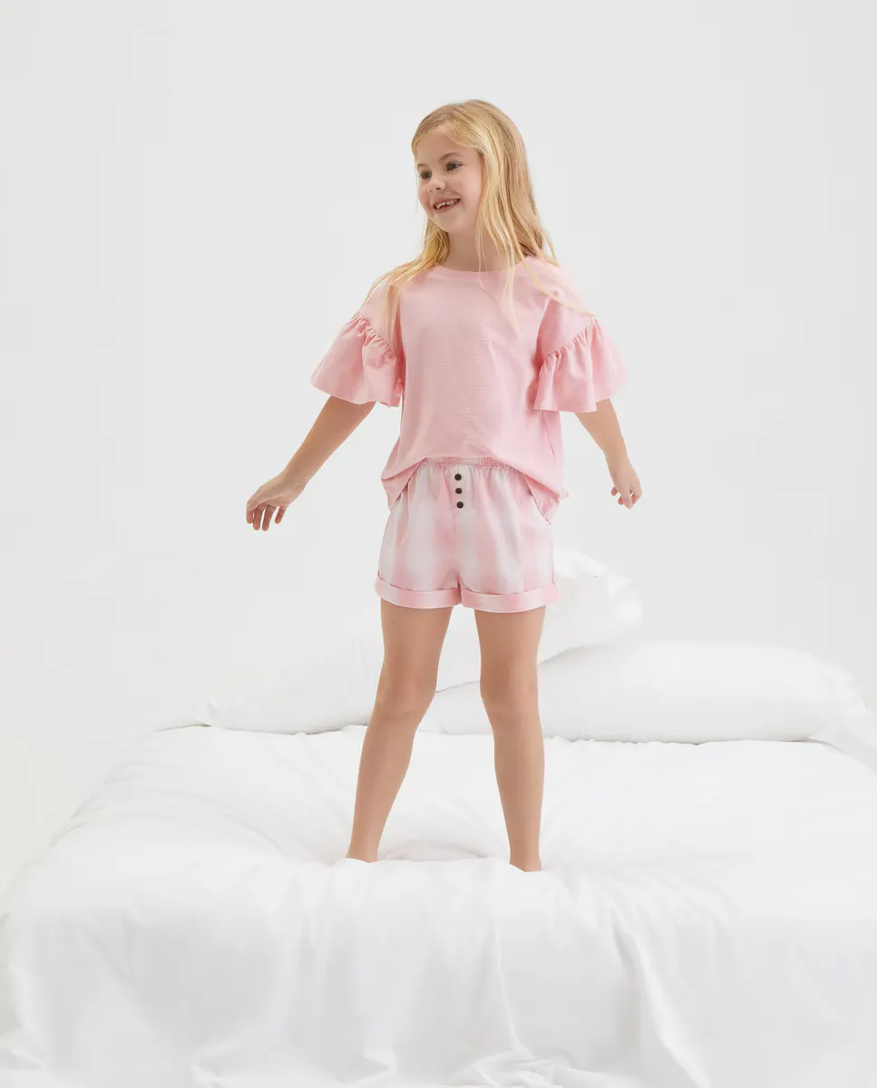 

Пижамные шорты для девочек Cotton Juice, цвет Rosa