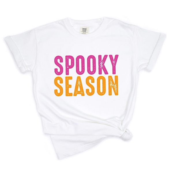 

Футболка с принтом Spooky season bright distressed для женщин Simply Sage Market, White