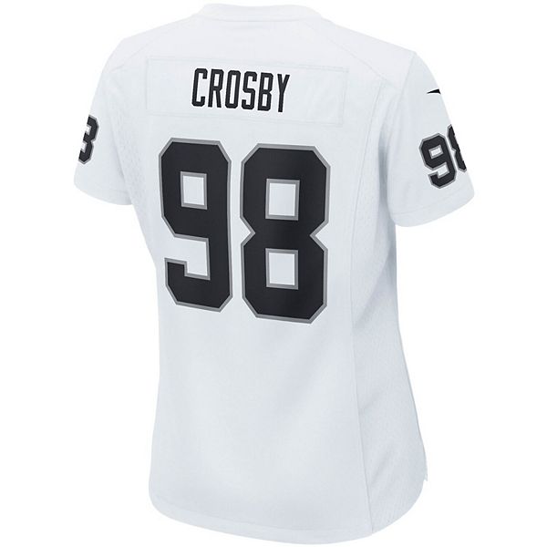 Женская игровая футболка Maxx Crosby Las Vegas Raiders белая Nike — фото 4