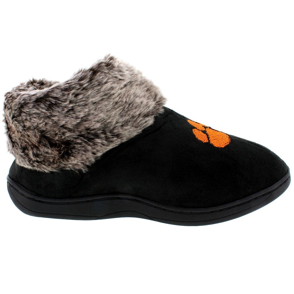 Женские тапочки Clemson Tigers из искусственного меха, цвет Clm Black — фото 2