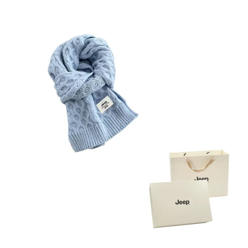 

Шарф вязаный из полиэстера и акрила Unisex Jeep, sky синий