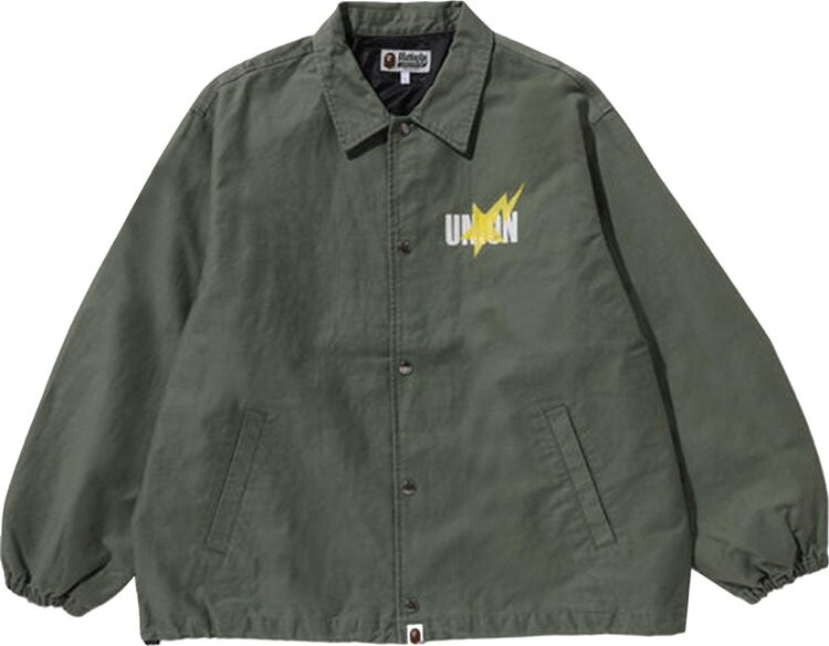 

Куртка BAPE x Union Pigment Dyed Coach 'Olive Drab', зеленый