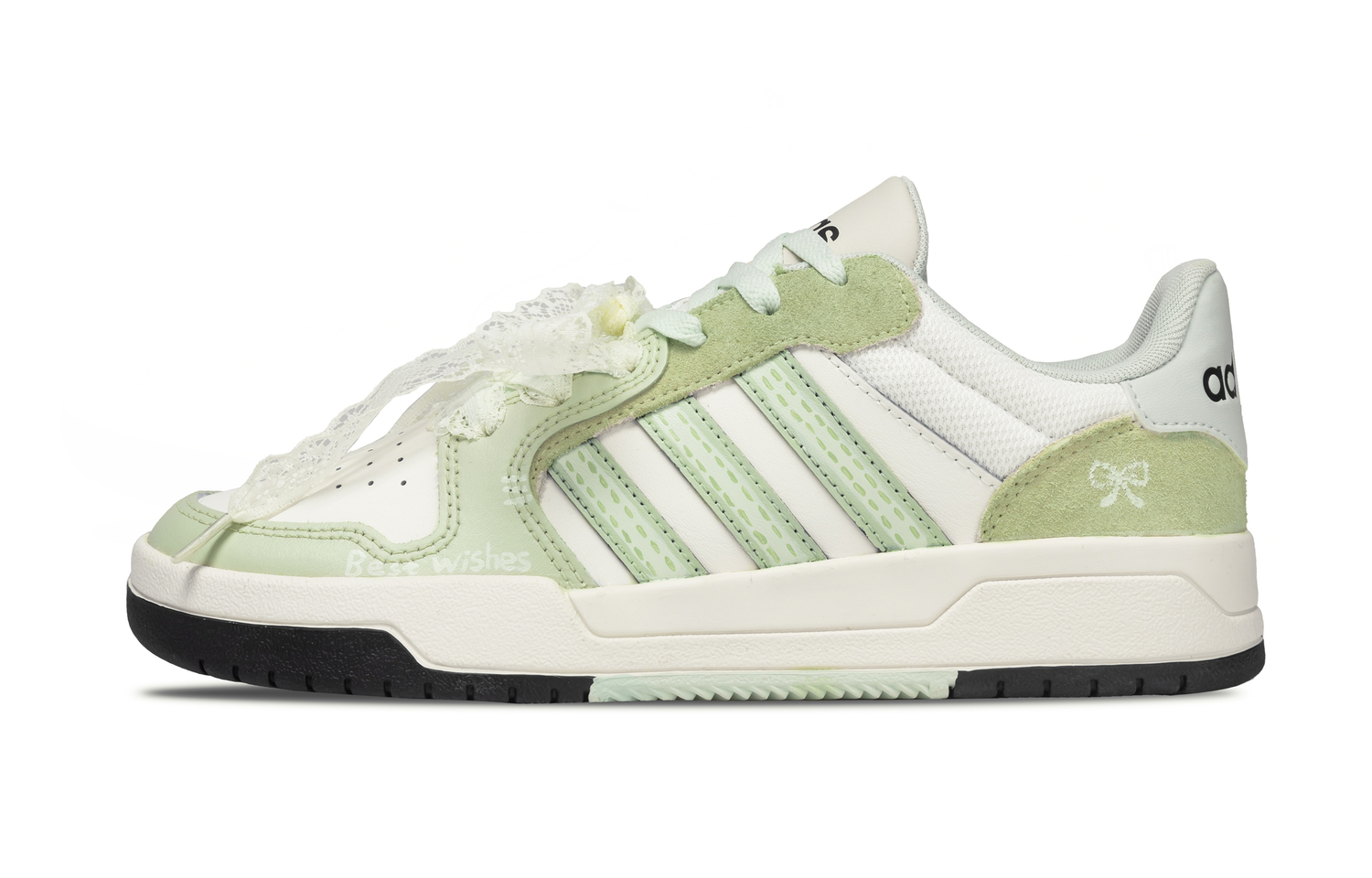 

Entrap Clear Lime Lace Dream Термостойкие, износостойкие, легкие, увеличивают рост, низкие кеды Adidas Neo, белый зеленый