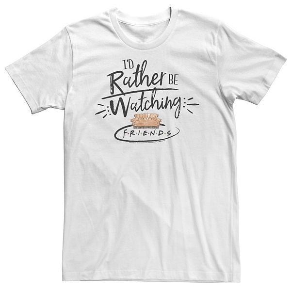 

Футболка с логотипом "Friends" "I'd rather be watching friends" Big & tall Licensed Character