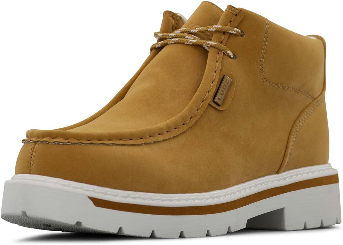 

Мужские ботинки Lugz Strutt LX Moc Toe Retro Chukka Boot, золотистый/белый