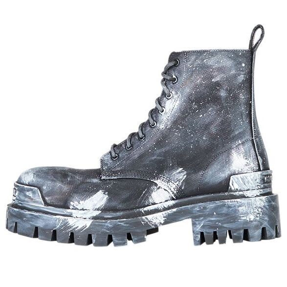 

Кроссовки strike boots 'grey silver' Balenciaga, серый