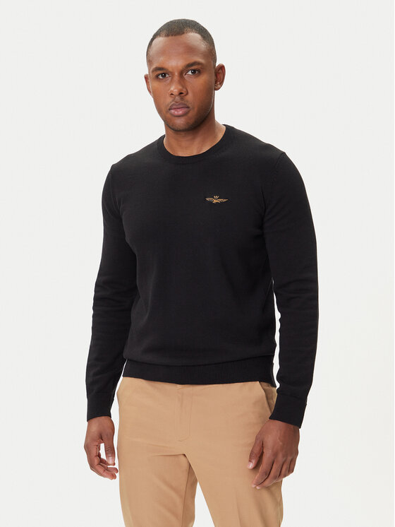 

Свитер regular fit 252MA1611UL00506 Aeronautica Militare, чёрный