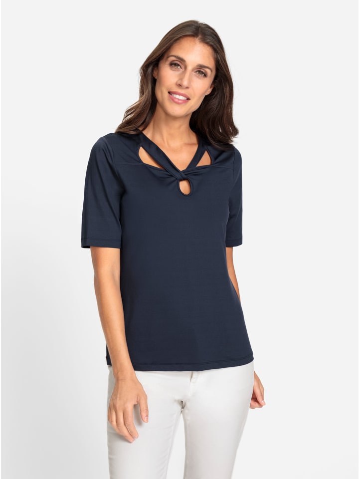 

Рубашка с короткими рукавами темно-синего цвета Heine