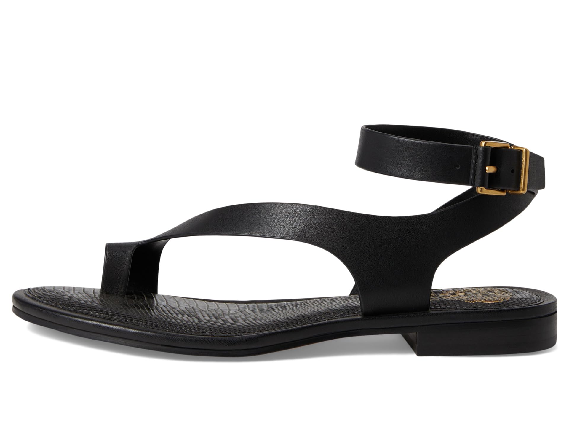 Сандалии Vince Camuto Liba Toe Loop Wrap Flat Sandals, черный — фото 4