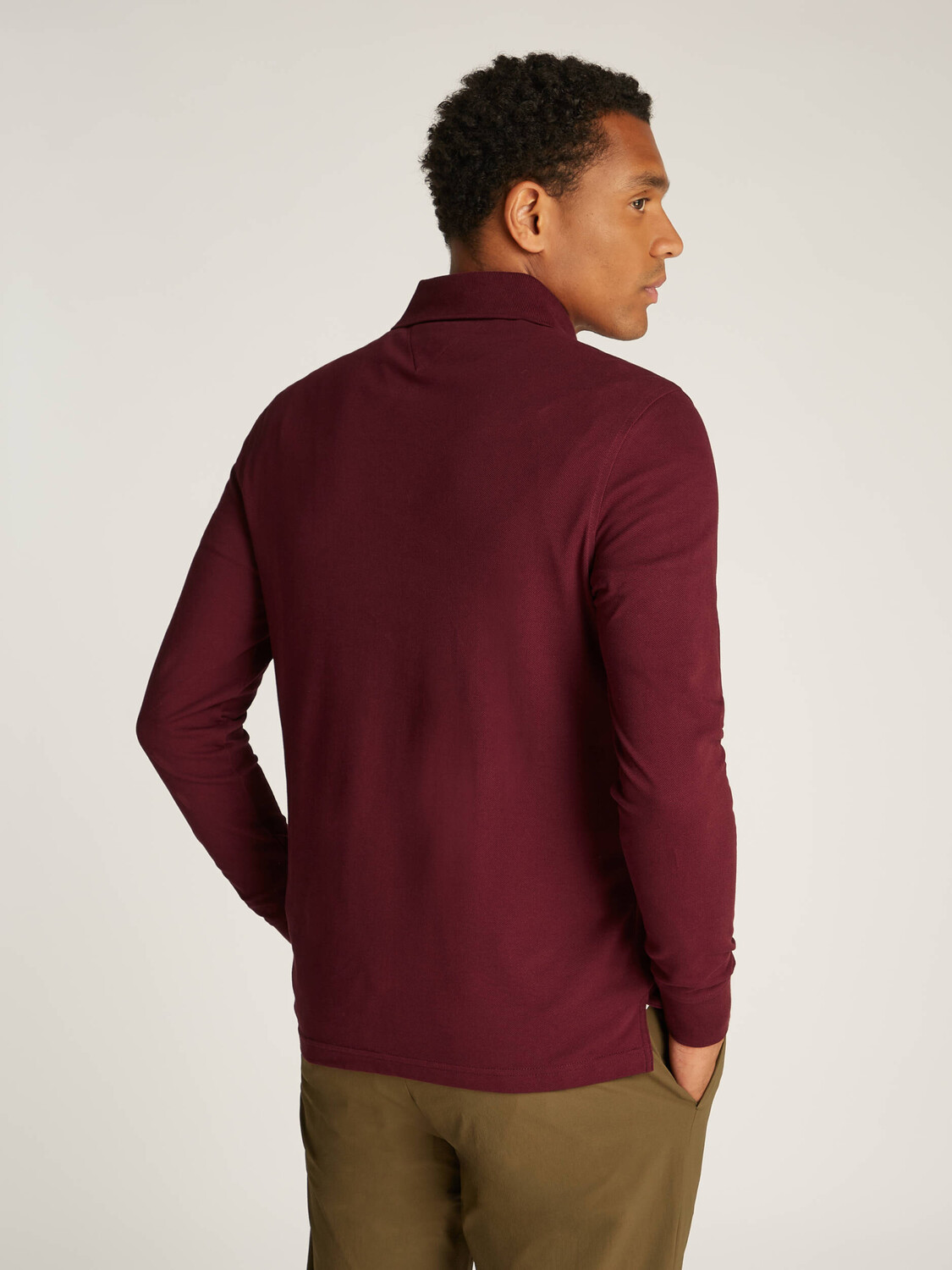 Поло Tommy Hilfiger 1985 Slim Fit, бордо — фото 2