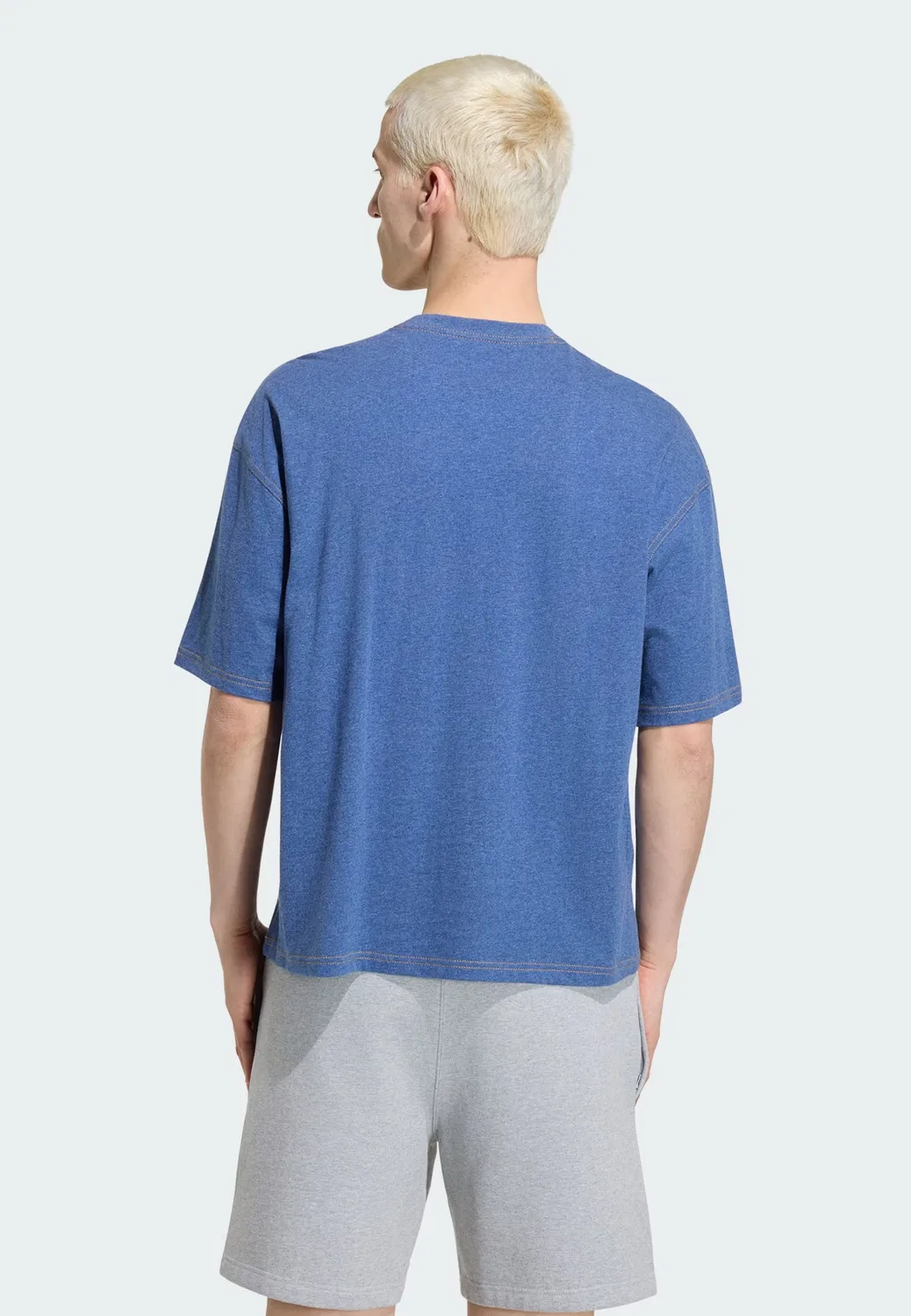 Футболка Adidas Originals Trefoil Essentials в сине-белом цвете — фото 3