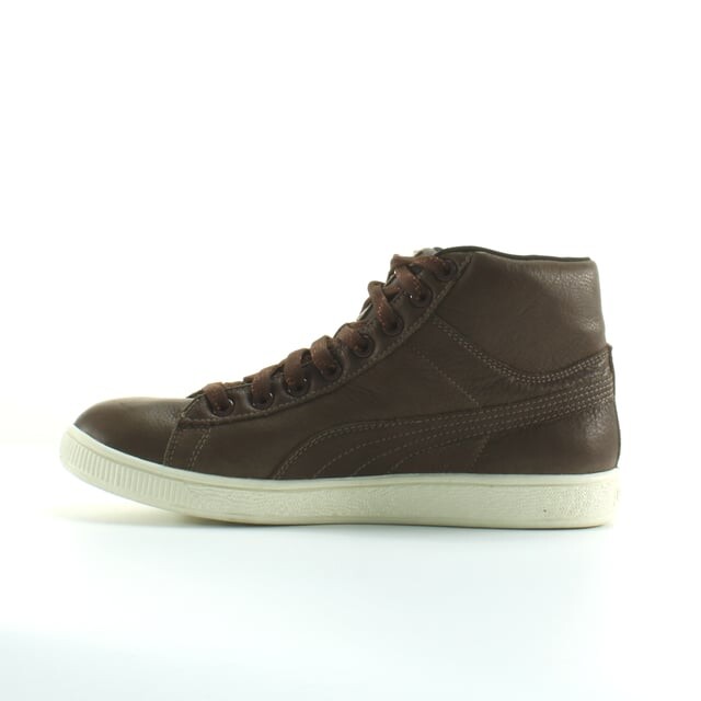 Мужские кожаные кроссовки Classic Mid GTX E на шнуровке 357044 01 Puma, коричневый — фото 4