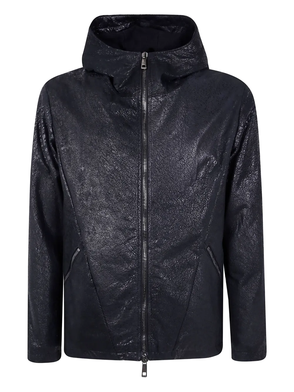 

Кожаная куртка с капюшоном Giorgio Brato, черный